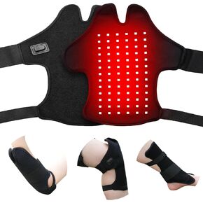 Multi-Functional Red Light Therapy Belt for Neck, Knee, Feet, Hands, etc. 660nm & 850nm Near-Infrared Light Therapy Wrap Devices with Heat for Body, Massager Mat for Pain Relief at Home