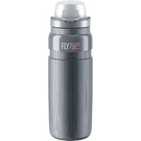 Elite Fly MTB 750ml Bottle (Grey, Tex) – Ultra-Lightweight and Durable Mountain Bike Bottle with Protective Cap