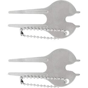 2 Pcs Golf Divot Repair Tool with Beads Golf Ball Marker Mini Pitch Mark Repair Tool for Outdoor Golfing and Golfers Gifts