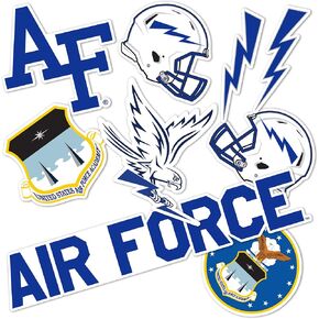 Desert Cactus United States Air Force Academy USAFA Fightin Falcons Stickers Vinyl Decals Laptop Water Bottle Car Scrapbook 11.42x8.94 Sheet T2 (Type 2)