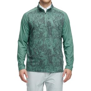 M MAELREG Quarter Zip Pullover Men Moisture Wicking Lightweight Sports Print Mock Neck Golf 1/4 Zip Pullover Mens Sweatshirt