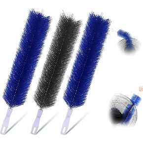 3pc Flexible Fan Dusting Brush (Non-disassembly Cleaning) Bendable Dusting Brush for Electric Fan and Blind,Bendable Microfiber Crevice Dust Collector,Fan Duster for Standing Fan Vent Cleaner