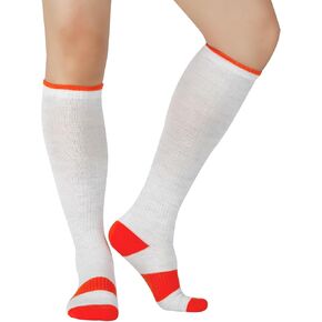 LIN PERFORMANCE Merino Wool Compression Socks for Women and Men 15-20mmHg Knee High Support Socks Thermal Warm Travel