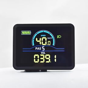 Left-Side Ebike Display, UART No. 2 Protocol, 24V-60V ABS Colorful Cycling Computer, Ebike LCD Display to Enrich Cycling Journey