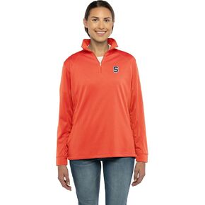 Vantage Apparel Women's Collegiate Micro Mesh Performance Team Color 1/4 Zip Pullover, Syracuse Orange, Orange, XX-Large
