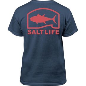 Salt Life Pro Salt Tuna Youth Short Sleeve Tee, Washed Navy, Medium