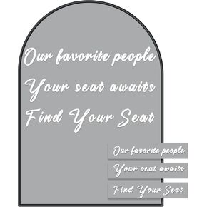 6 Pcs Wedding Seating Chart Decal 3 Styles Wedding Sign Decor Our Favorite People Your Seat Awaits Find Your Seat Decal for Wedding Mirror Table Seating Chart Decoration