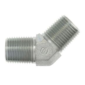 Brennan Industries 5501-08-08-FG Forged Steel 45 Degree Elbow Tube Fitting, 1/2"-14 NPTF x 1/2"-14 NPTF Thread, 1/2" Male NPTF x 1/2" Male NPTF