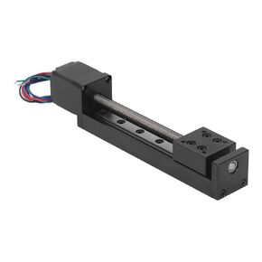 Linear Slide Table, 100mm Stroke Slide Table 28 Stepper Motor Linear Slide Table Single Rail Linear Motion Stage X Y Z Axes, Linear Motion Actuators