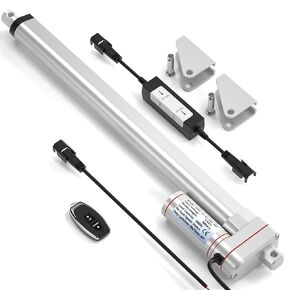12V DC Stroke Linear Actuator 16 Inch 3000N/660lbs Maximum Lift with Remote Controller&Mounting Brackets Kit for Lifting