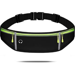Waist pack sport running Belt Pack with adjustable Strap for running hiking travel outdoors sport (Grey, 3 Pockets)