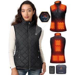 Women's Heated Vest with 16000mAh 7.4V Battery, Ergonomics Heating System, Smart Temp Control, Heated Vest for Women