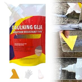 Slab Concrete Crack waterproof repair sealant,Caulking Glue for concrete,Concrete Sealant,Magic Crack Filler for Concrete,Caulking Glue Weather Resistant,Caulking Glue（500g） (A packet of)