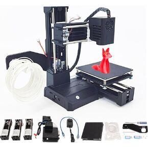 FDM Mini 3D Printer for Beginners, Smoothly Printing High Accuracy Mini 3D Printer with Uniform Heating, Quick Assembly, Easy Operation for Kids (US Plug)