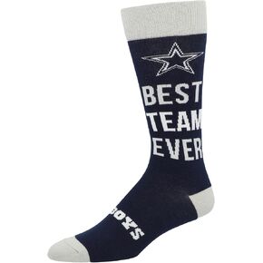 For Bare Feet Men's Dallas Cowboys Best Team Ever Trouser Crew Socks