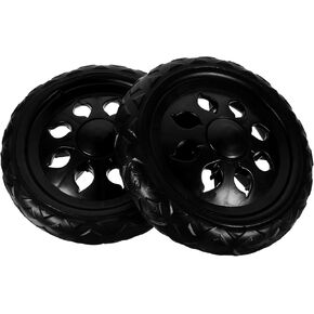 2pcs Shopping Cart Wheels Replacement, 6 Inch Diameter Rubber Foaming Wheel, Replacement for Cart, Wheelchair, Luggage Cart, Laundry Cart, Outdoor Trolley