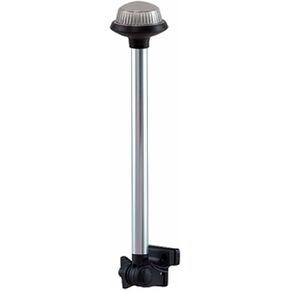 Perko 1634DP0CHR Horizontal-Mount Fold Down White All-Round Pole Light - 14.75" Height