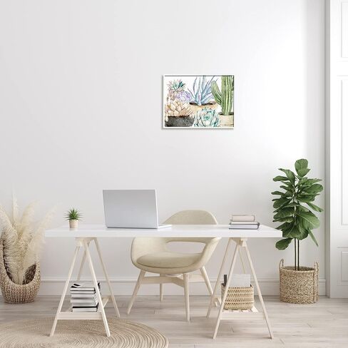 Stupell Industries Chic Indoor Succulents and Cacti Modern Pottery Framed Wall Art in Saudi Arabia