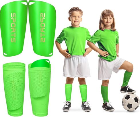 Soccer Shin Guards Soccer Shin Pads Set with Shin Sleeves and Long Soccer Socks Optimized Insert Pocket Protective Soccer Lightweight Soccer Equipment for Boys Girls Men Soccer Game in Saudi Arabia
