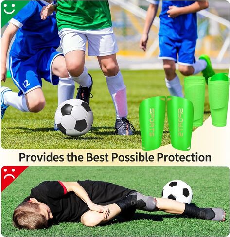 Soccer Shin Guards Soccer Shin Pads Set with Shin Sleeves and Long Soccer Socks Optimized Insert Pocket Protective Soccer Lightweight Soccer Equipment for Boys Girls Men Soccer Game in Saudi Arabia