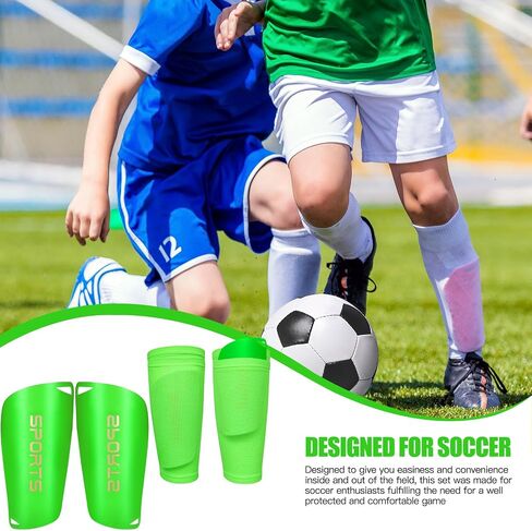 Soccer Shin Guards Soccer Shin Pads Set with Shin Sleeves and Long Soccer Socks Optimized Insert Pocket Protective Soccer Lightweight Soccer Equipment for Boys Girls Men Soccer Game in Saudi Arabia