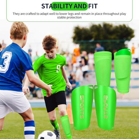 Soccer Shin Guards Soccer Shin Pads Set with Shin Sleeves and Long Soccer Socks Optimized Insert Pocket Protective Soccer Lightweight Soccer Equipment for Boys Girls Men Soccer Game in Saudi Arabia