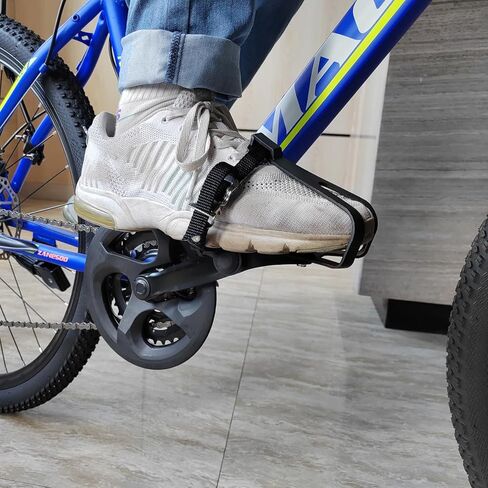 UPANBIKE Bike Pedals with Toe Clips and Straps for Exercise Bike, Outdoor Bicycles and Spin Bike, 9/16-Inch Spindle with Reflectors in Kuwait