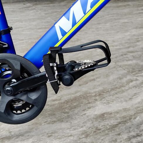 UPANBIKE Bike Pedals with Toe Clips and Straps for Exercise Bike, Outdoor Bicycles and Spin Bike, 9/16-Inch Spindle with Reflectors in Kuwait