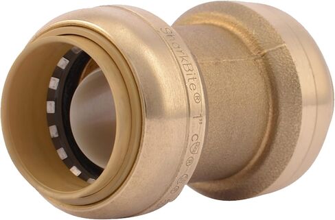 SharkBite 1 Inch Coupling, Push to Connect Brass Plumbing Fitting, PEX Pipe, Copper, CPVC, PE-RT, HDPE, U020LFA in Saudi Arabia