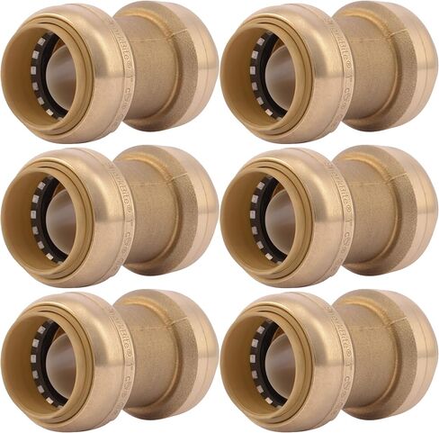 SharkBite 1 Inch Coupling, Push to Connect Brass Plumbing Fitting, PEX Pipe, Copper, CPVC, PE-RT, HDPE, U020LFA in Saudi Arabia