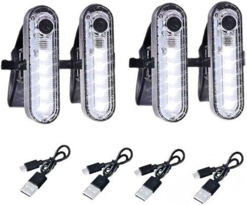 LED Boat Light,LED Navigation Lights Kit for Boat Kayak, Stern Lights Battery Operated, Rechargeable LED Lights, Bike Tail Light, 4 Light Mode Options (4White) in Kuwait