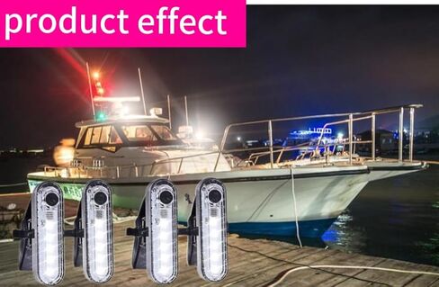 LED Boat Light,LED Navigation Lights Kit for Boat Kayak, Stern Lights Battery Operated, Rechargeable LED Lights, Bike Tail Light, 4 Light Mode Options (4White) in Kuwait