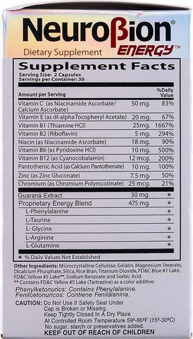 نيوروبيون إنيرجي مكمل غذائي أحماض أمينية فيتامين ب1 ب2 ب6 ب12 (60 كبسولة لكل زجاجة) + أكياس حبوب منع الحمل المنزلية شفافة قابلة للإغلاق (3) in Kuwait