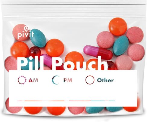 نيوروبيون إنيرجي مكمل غذائي أحماض أمينية فيتامين ب1 ب2 ب6 ب12 (60 كبسولة لكل زجاجة) + أكياس حبوب منع الحمل المنزلية شفافة قابلة للإغلاق (3) in Kuwait