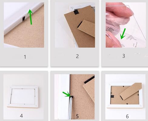 إطار ملصق بإطار صور أبيض، إطار مقاس 8 × 11 بوصة للصور الفوتوغرافية، إطار صورة معلق على الحائط أو عرض الطاولة للمستندات أو الشهادات، وحفلات الزفاف، والتخرج، والملصقات، والمطبوعات - A4 in Kuwait