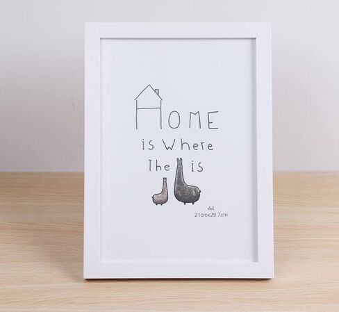 إطار ملصق بإطار صور أبيض، إطار مقاس 8 × 11 بوصة للصور الفوتوغرافية، إطار صورة معلق على الحائط أو عرض الطاولة للمستندات أو الشهادات، وحفلات الزفاف، والتخرج، والملصقات، والمطبوعات - A4 in Kuwait