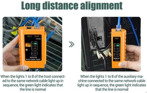جهاز اختبار كابل الشبكة RJ45 RJ11 أداة اختبار كابل إيثرنت أداة اختبار استمرارية خط الهاتف لكابل إيثرنت Cat5/Cat5e/Cat6/Cat6a/Cat7/UTP in Saudi Arabia