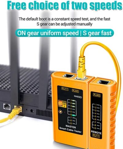 جهاز اختبار كابل الشبكة RJ45 RJ11 أداة اختبار كابل إيثرنت أداة اختبار استمرارية خط الهاتف لكابل إيثرنت Cat5/Cat5e/Cat6/Cat6a/Cat7/UTP in Saudi Arabia