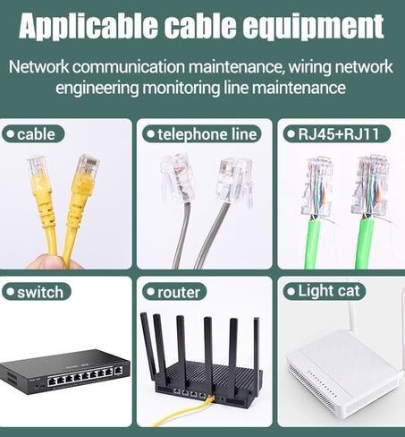 جهاز اختبار كابل الشبكة RJ45 RJ11 أداة اختبار كابل إيثرنت أداة اختبار استمرارية خط الهاتف لكابل إيثرنت Cat5/Cat5e/Cat6/Cat6a/Cat7/UTP in Saudi Arabia