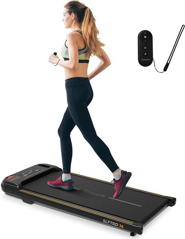 SereneLife Portable Walking Pad Treadmill, 0.6-5.0 MPH Electric Low-Speed Fitness Under Desk Treadmill, Smart Speed Control Walking Mat, Mini Portable Treadmills for Home Small Spaces & Office Use in Saudi Arabia