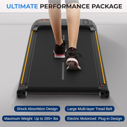 SereneLife Portable Walking Pad Treadmill, 0.6-5.0 MPH Electric Low-Speed Fitness Under Desk Treadmill, Smart Speed Control Walking Mat, Mini Portable Treadmills for Home Small Spaces & Office Use in Saudi Arabia