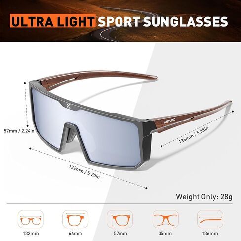 KAPVOE Polarized Cycling Glasses Sports Sunglasses for Men Women, UV400 Protection MTB Bicycle Baseball Mountain Bike Glasses in Saudi Arabia