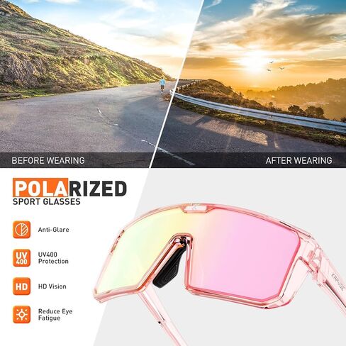 KAPVOE Polarized Cycling Glasses Sports Sunglasses for Men Women, UV400 Protection MTB Bicycle Baseball Mountain Bike Glasses in Saudi Arabia