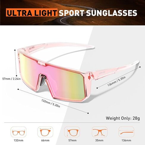 KAPVOE Polarized Cycling Glasses Sports Sunglasses for Men Women, UV400 Protection MTB Bicycle Baseball Mountain Bike Glasses in Saudi Arabia