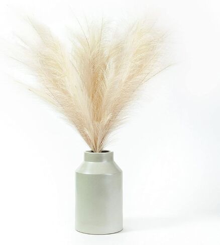 باقة عشب بامباس بيضاء مجففة مقاس 44 بوصة، باقة ديكور منزلي بوهو، زهور بوهو ريفية، قطعة مركزية لديكور طاولة المنزل، عشب بامباس رقيق in Kuwait