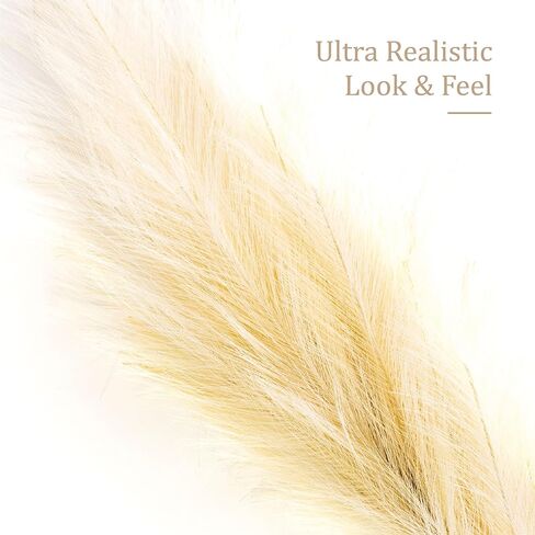 باقة عشب بامباس بيضاء مجففة مقاس 44 بوصة، باقة ديكور منزلي بوهو، زهور بوهو ريفية، قطعة مركزية لديكور طاولة المنزل، عشب بامباس رقيق in Kuwait