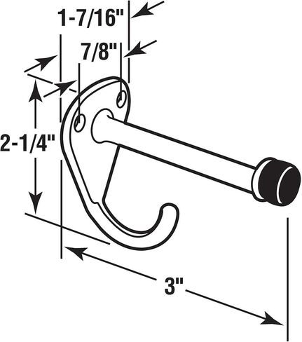 إمداد الحراسة 650-6626 هوك ومصد مع 3 بوصات. جهاز عرض، كروم (حزمة واحدة) in Kuwait