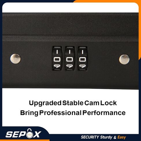 صندوق قفل أمان محمول من SEPOX® Twins مصنوع من الفولاذ، خزانة تخزين شخصية آمنة للسفر للأشياء الصغيرة، مع كابل بطول 3 أقدام وقفل مجموعة قابل لإعادة الضبط للسكن والسيارة والرياضة والمكتب ومقاوم للماء in Kuwait