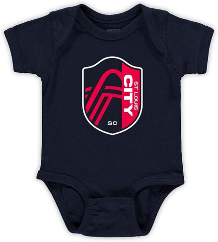 Outerstuff St Louis City SC Primary Team Logo Newborn/Infant Baby Bodysuit Onesie, Navy in Saudi Arabia