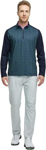 M MAELREG Quarter Zip Pullover Men Moisture Wicking Lightweight Sports Print Mock Neck Golf 1/4 Zip Pullover Mens Sweatshirt in Saudi Arabia